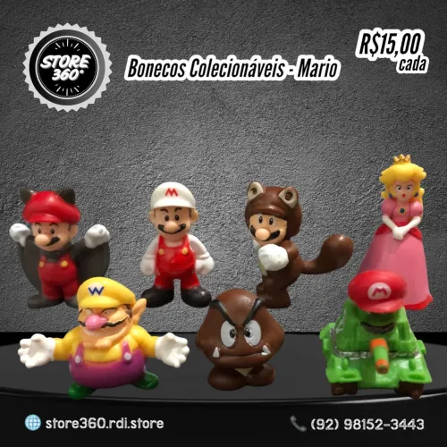 Bonecos Colecionáveis - Mario