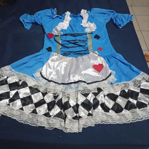 Fantasia Alice no País das Maravilhas Feminina - Tamanho Único