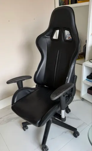 Cadeira Gamer Preta Reclinável - Confortável e Regulável