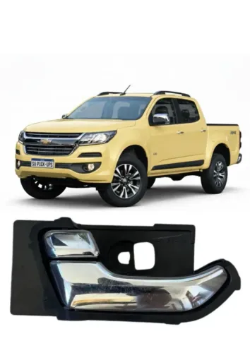 Maçaneta Interna Porta Cromada Chevrolet S10 13/22 Esquerda