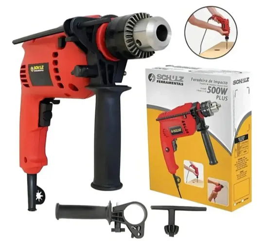 Furadeira Impacto Schulz Fi500p 500w Vermelha 220v 13mm Vermelho