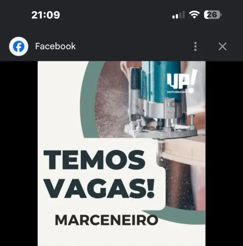 Vaga para marceneiro