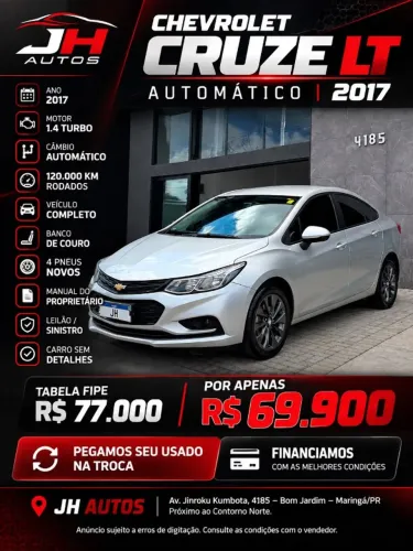 Chevrolet Cruze LT 1.4 16V Turbo Flex 4P Aut. 2017