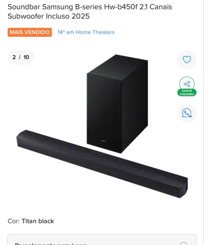 Soundbar Samsung Hw-b450f - Lacrado