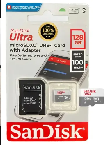 Cartão de memória micro SD SanDisk 128gb original