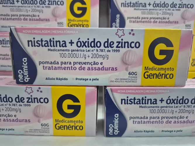 Pomada assadura Nistatina + óxido de zinco 60g