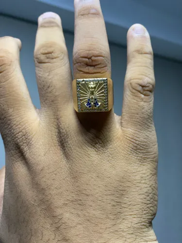 Pulseira e anel banhados a ouro 18k