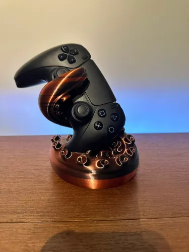 Suporte para Controle PS5 / XBOX - Duo collor Shadow Vermelho com Preto Metálico
