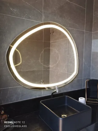 ESPELHO COM LED JATEADO