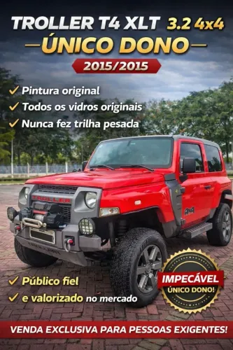 TROLLER T4 XLT 3.2 4x4 - 2015/2015 - ÚNICO DONO