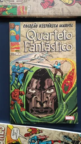 QUARTETO FANTÁSTICO 1 COLEÇÃO HISTÓRICA MARVEL PANINI 2015 COLORIDA RARIDADE PARTICULAR