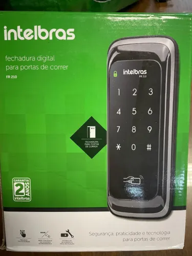 Fechadura Digital Intelbras Fr 210 Para Porta De Correr Preto
