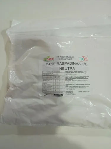 Base Neutra para Raspadinha sem Sabor, com álcool e sem álcool 6 pacotes de 1 kg