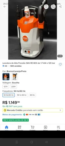 Lavadora de alta pressão