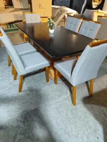 Mesa de jantar de 6 cadeiras 1.60x90