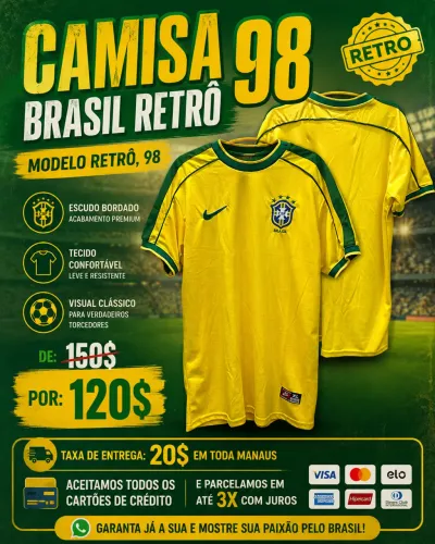 Camisa da Seleção Brasileira de 98