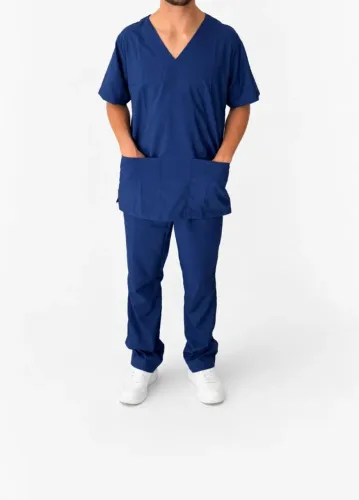 Conjunto Pijama Cirúrgico Masculino Azul Royal M