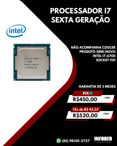 Processador Intel Core i7-6700 (6ª Geração)