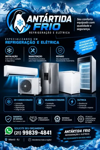 Antártida frio . Refrigeração & Elétrica