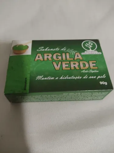 Sabonete corporal em barra Argila verde