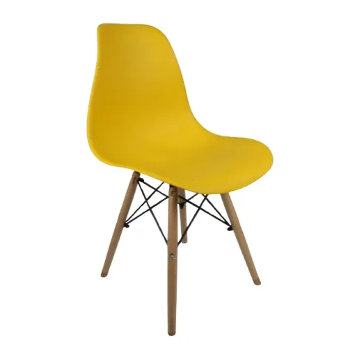 Cadeira Eames Eiffel Sem Braços Amarela - Mod B1561-A