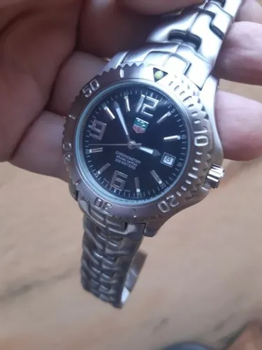 Relogio Tag Chronometer Profissional 200 Meters Preto Pulseira Aço Automatico 40mm