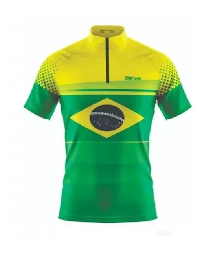 Roupa De Ciclismo Camiseta Camisa Brasil Proteção Uv PROMOÇÃO