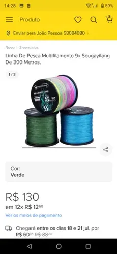 Linha multifilamento 9 fios 300 metros 