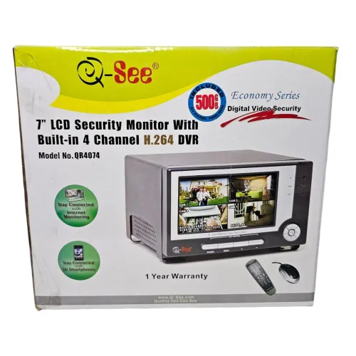 Monitor de Segurança 7 polegadas 4 Canais H.264 DVR *ABAIXOU*