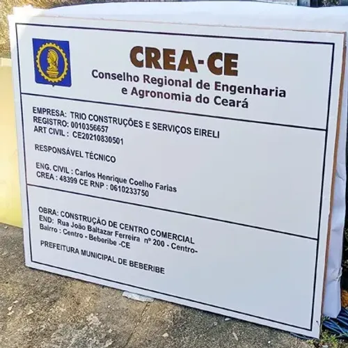 Placa do Crea