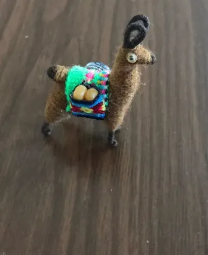 Imã de geladeira trazido de viagem ao Perú