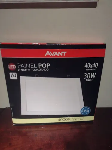 Painel Led Embutido 30W 4000Kn 2400lm 40x40 novo