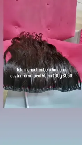 Promoções cabelo humano castanho natural  cada tela de 55cm 100g 