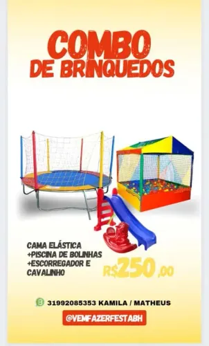 Combos de brinquedos Pula Pula e piscina de bolinhas
