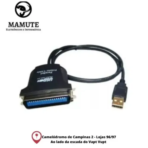 Cabo Paralelo P/ Usb Adaptador Impressora 36 pinos