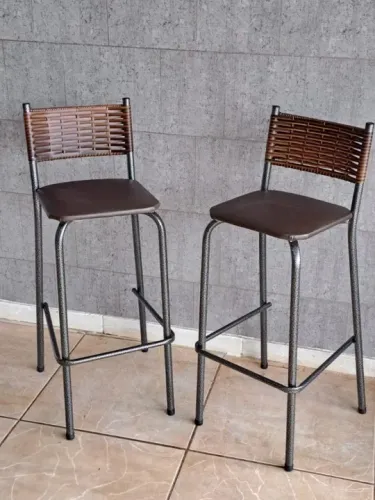 Banqueta Alta Tubular Assento Quadrado. São Produtos Novos Direto da Fábrica P/Sua Casa.