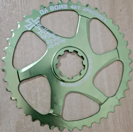 MTB CASSETE MOUNTAIN BIKE SUPER COG SPROCKETS DABOMB 1 x 10 42 DENTES VERDE