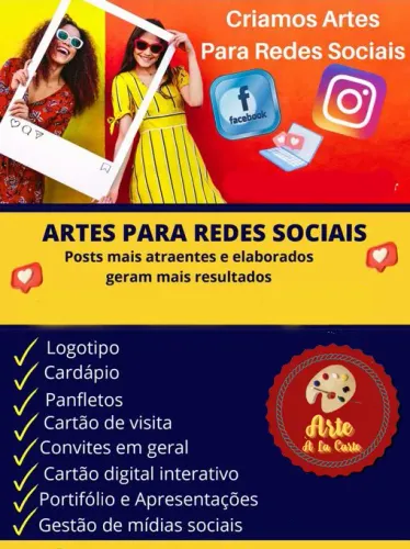 Designer Gráfico / Designer Digital / Social Media (Redes Sociais) / Sites