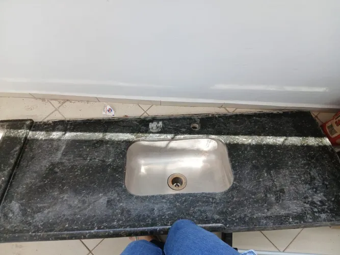 Pedra de pia com cuba