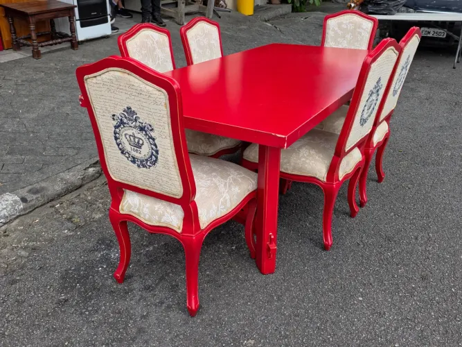 Mesa de jantar estilo colonial provençal 