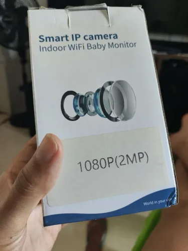 Câmera Wifi inteligente giratória com microfone embutido Tuya por 129,00