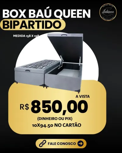 Box Baú Queen Bipartido 