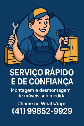 Montagem de Móveis Planejados, Guarda-Roupa, Painel, Cozinha - Chama no Zap