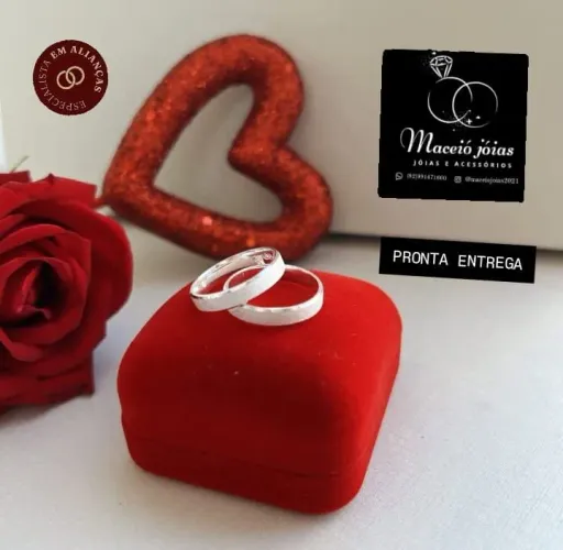 Alianças de Prata  - Pronta Entrega