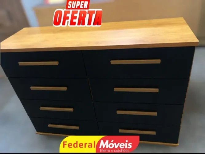 Cômoda 8 Gavetas - Nova, Espaçosa e Sofisticada!