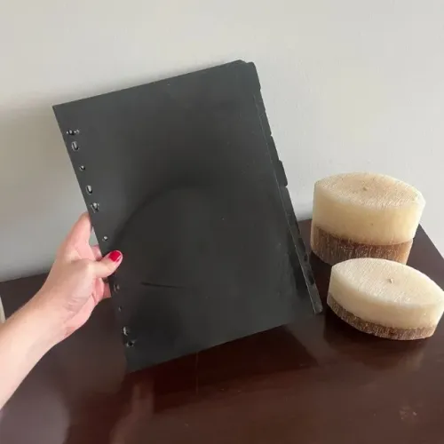 divisórias para fichário pretas