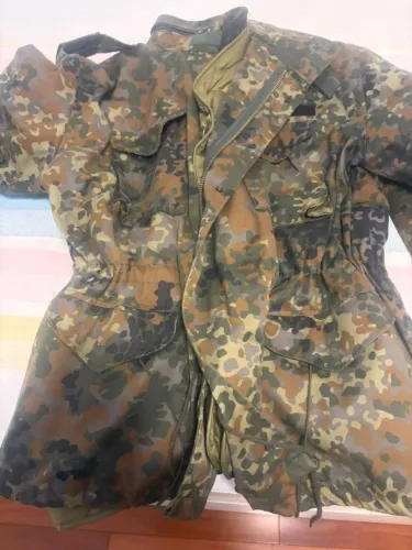 Casaco Militar Alemão camuflagem Flecktarn com forro p/ Inverno