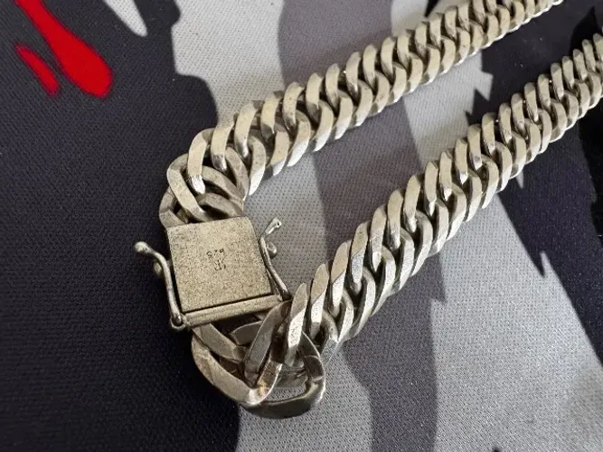 Corrente Prata 925 Maciça 10mm Elo Duplo 70g - Fecho Gaveta - Impecável!