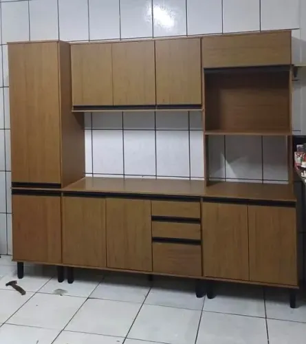 Armário de Cozinha Completo 4 Módulos com 2 Paneleiros (Novo) Entrega Grátis!