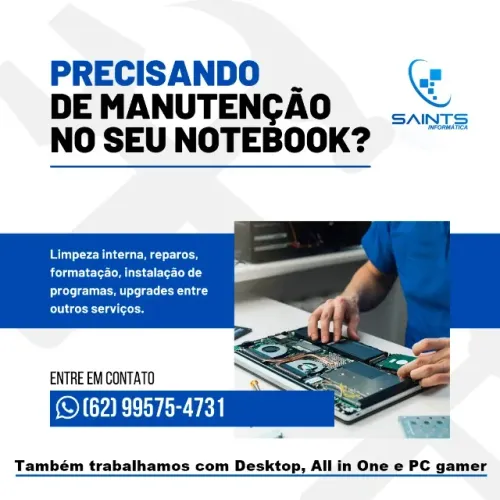 Precisando de manutenção no seu notebook?